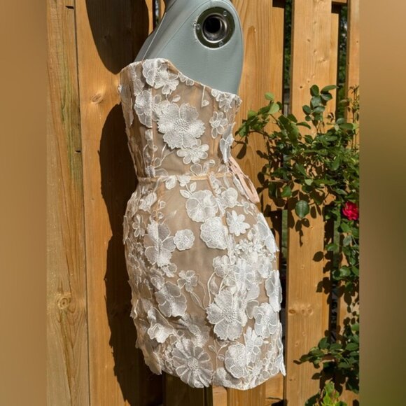 🆕 BRONX & BANCO 🧿 NWOT Jasmine Maraya White Mini Dress - Sz XS - US 2 - Picture 9 of 13
